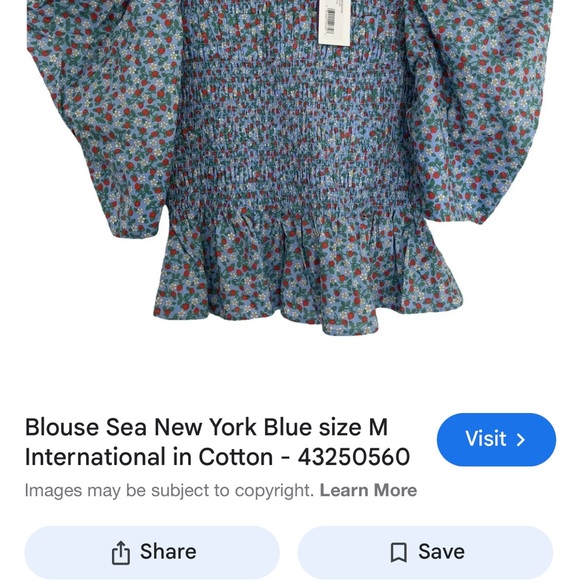 Sea New York Tops - Sea New York Blue Floral Top